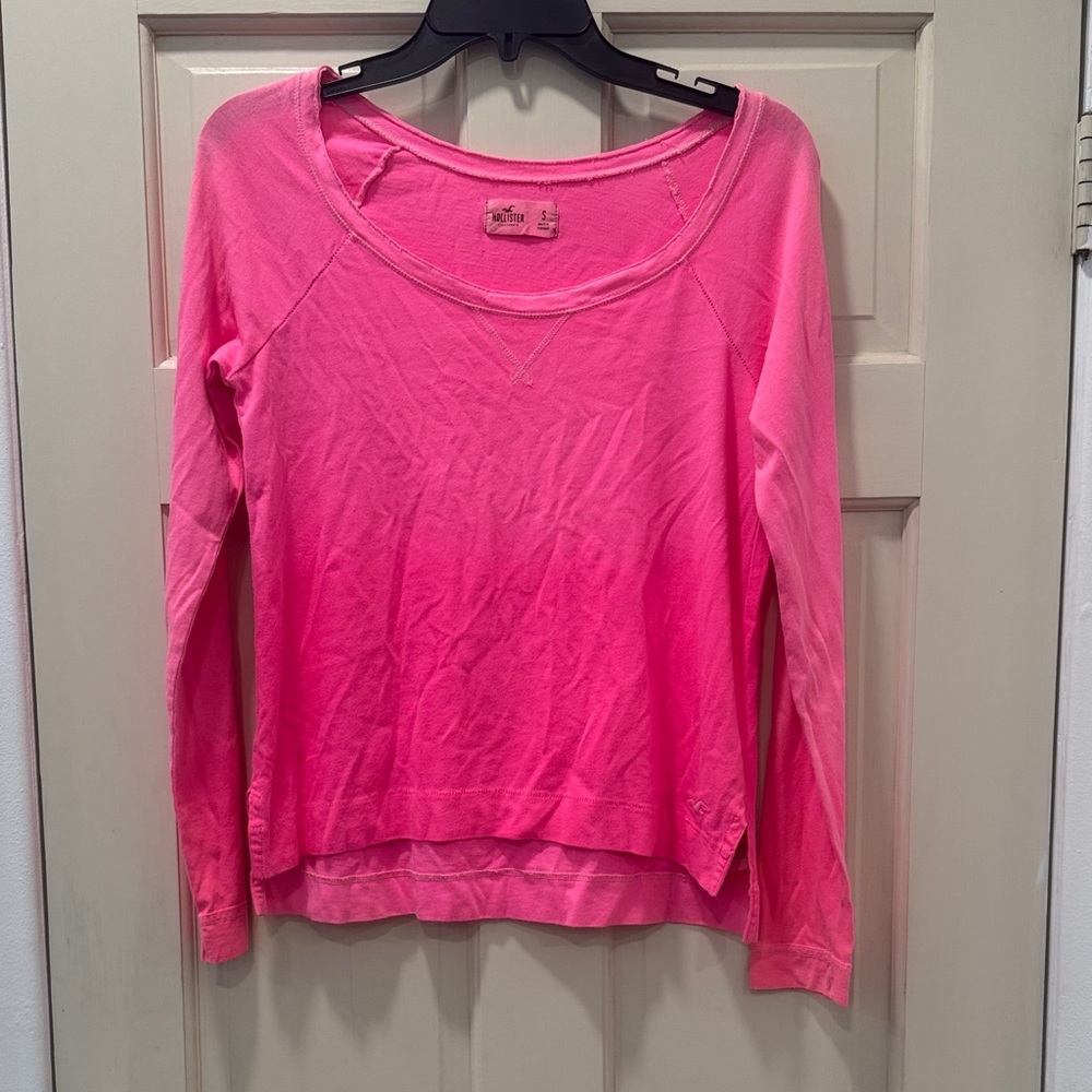 Hollister Vibrant Pink Long Sleeve Tee